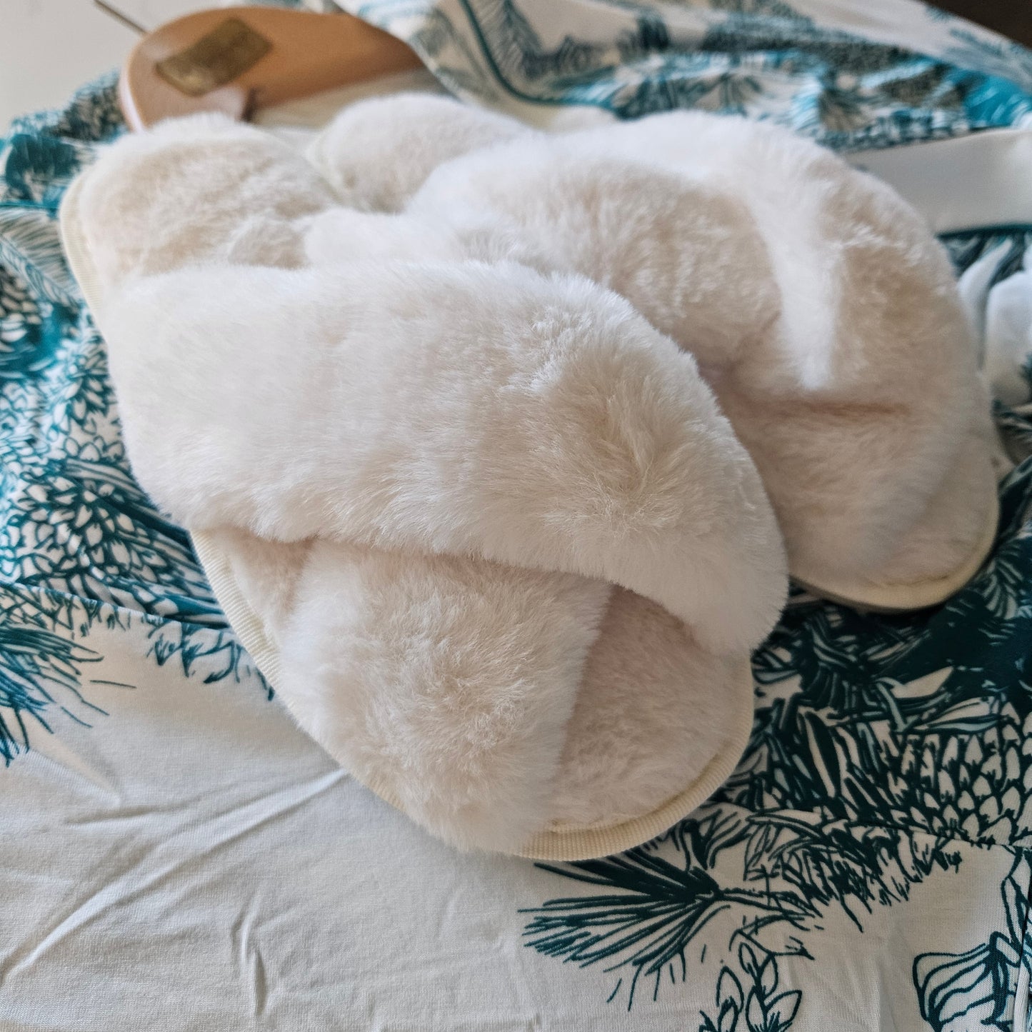Fluffy slippers