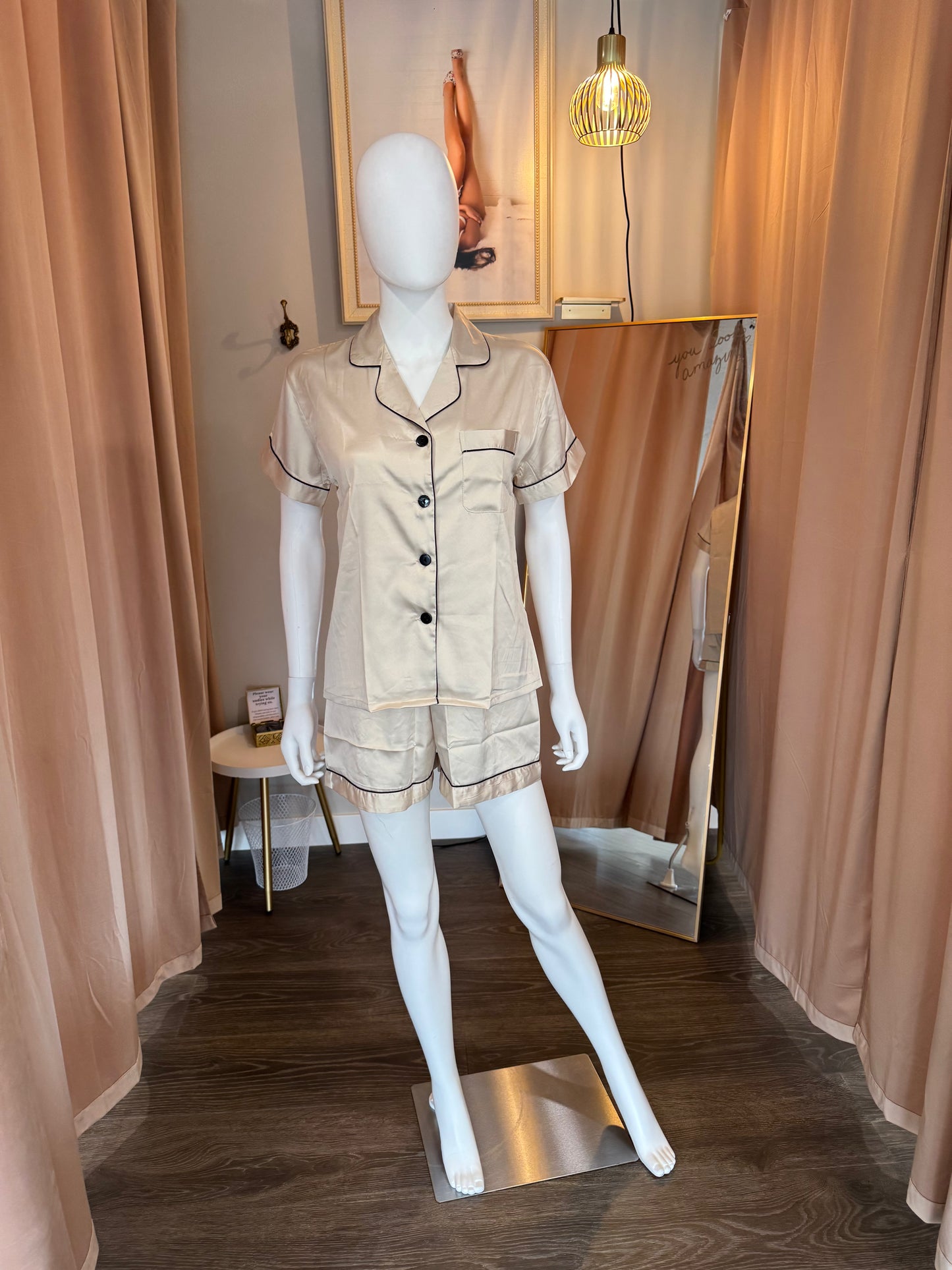 Silk Pajama Short Set