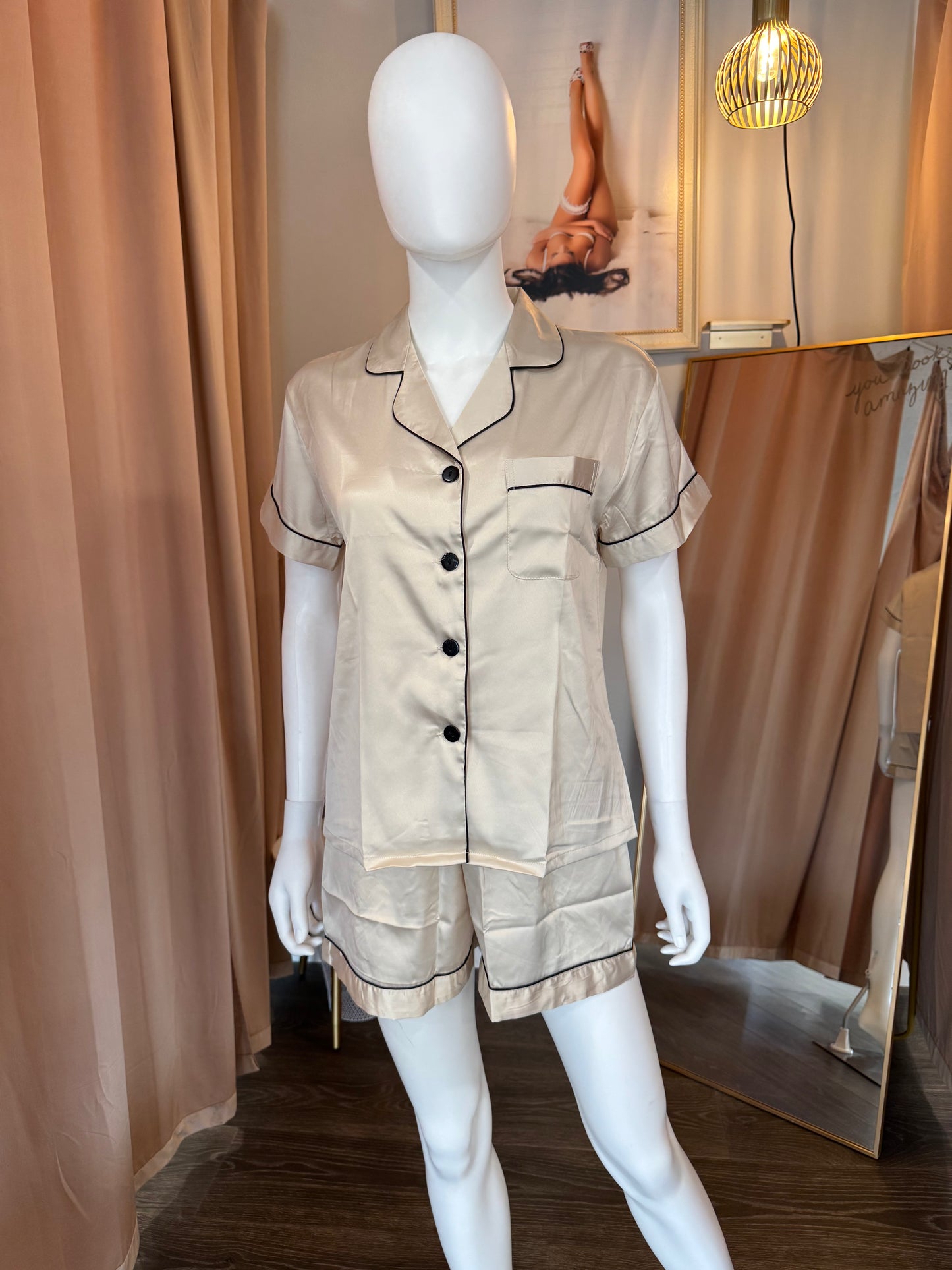 Silk Pajama Short Set