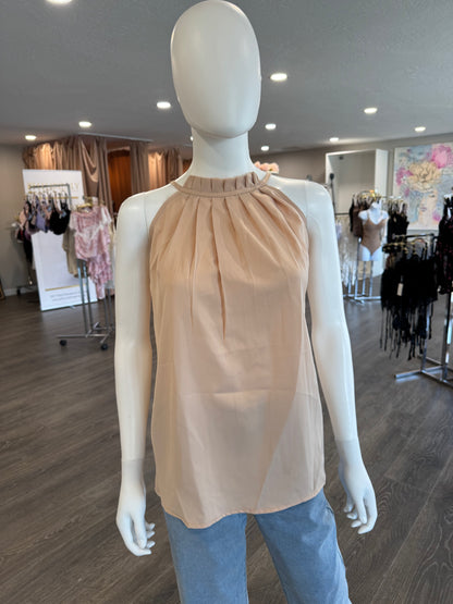 Isla Pleated Halter Top