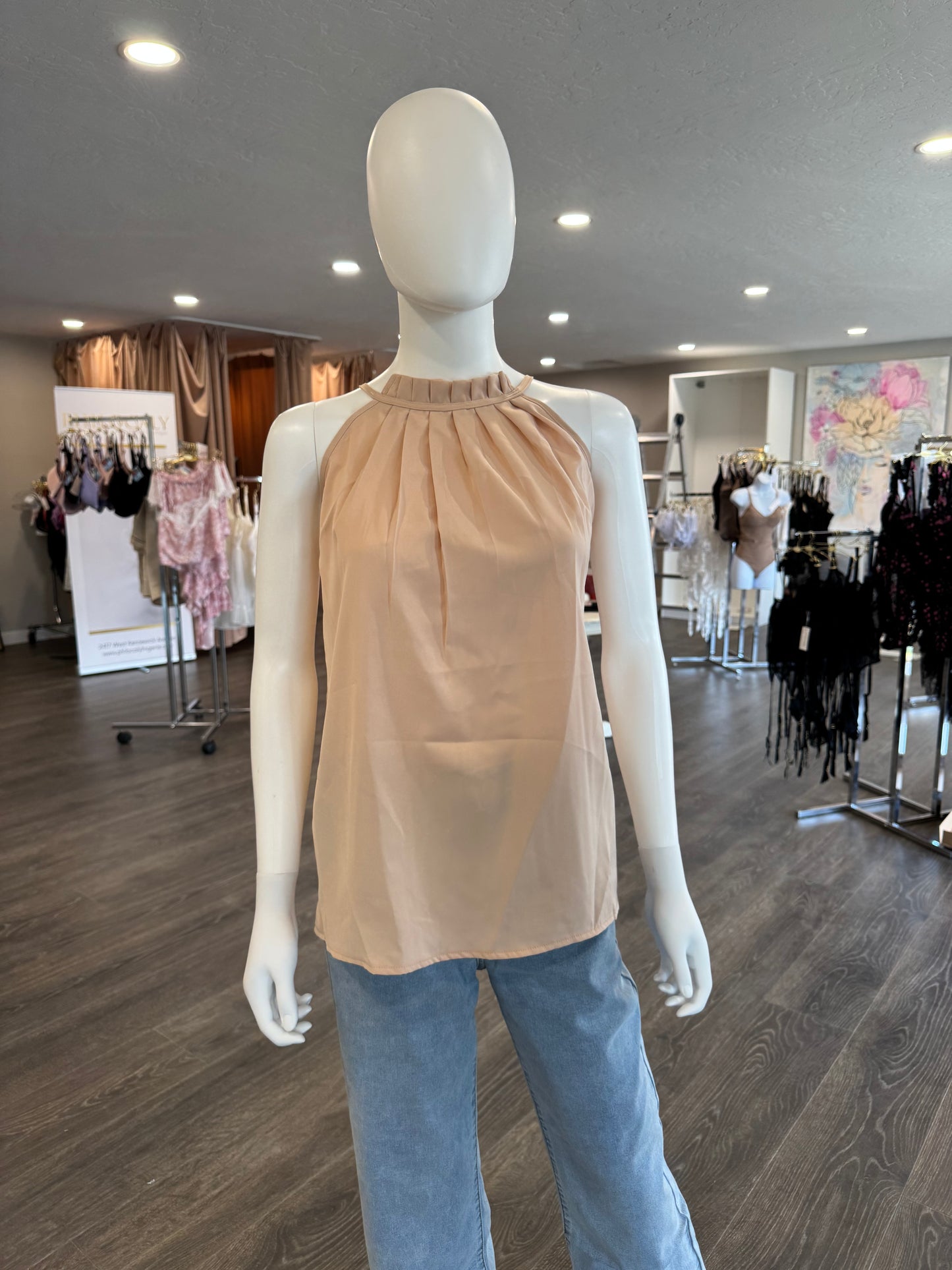 Isla Pleated Halter Top