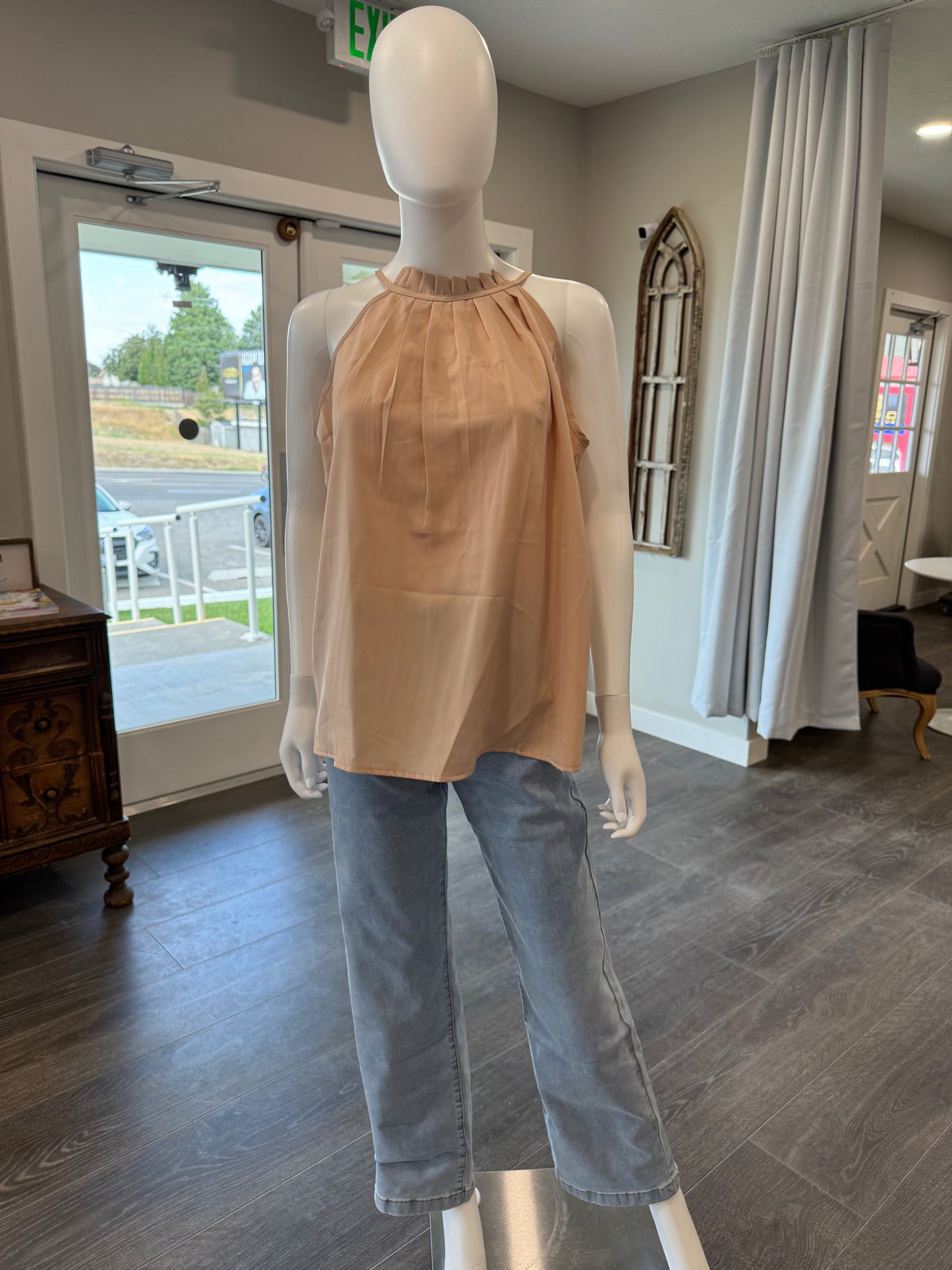 Isla Pleated Halter Top