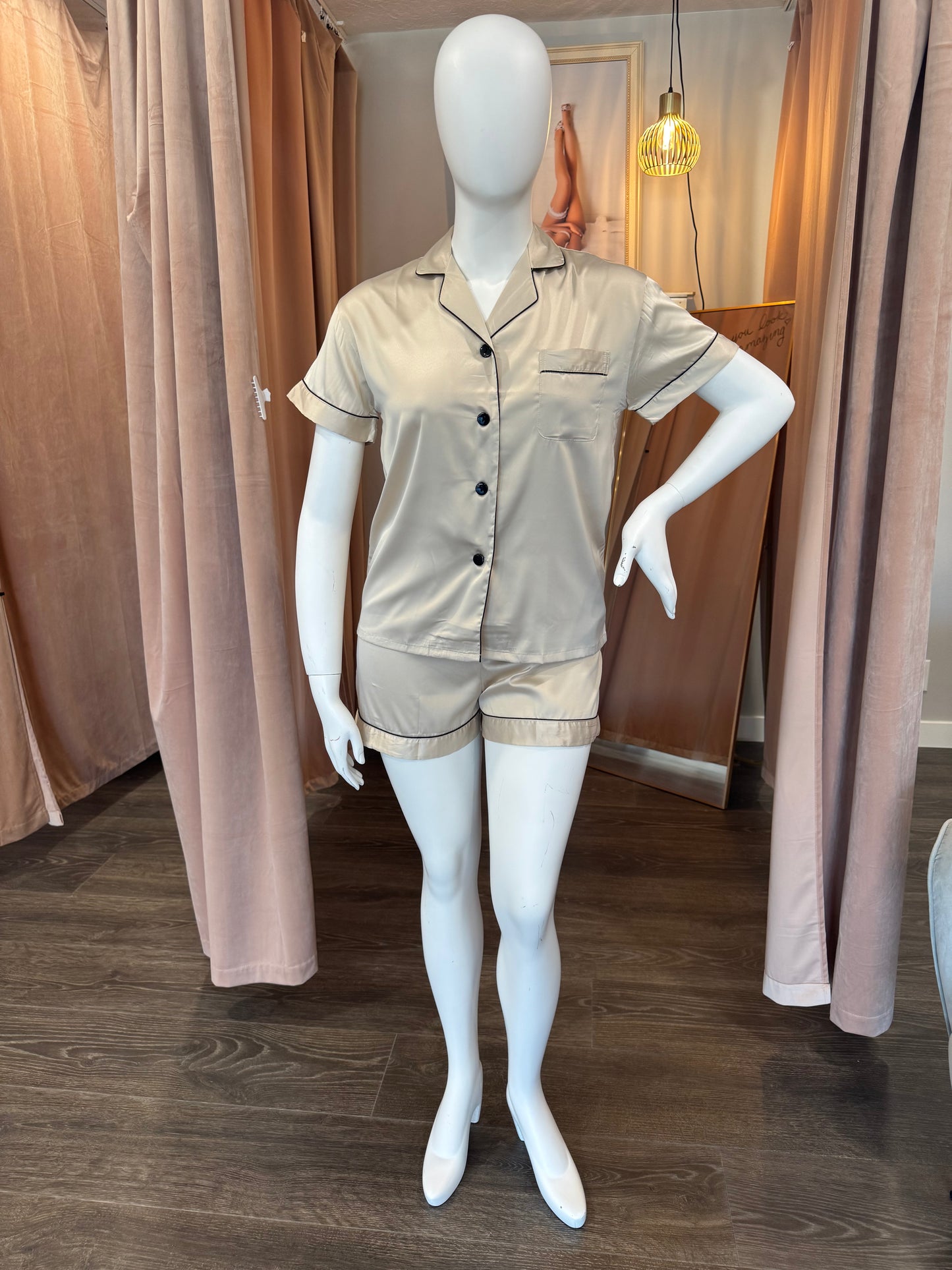 Silk Pajama Short Set