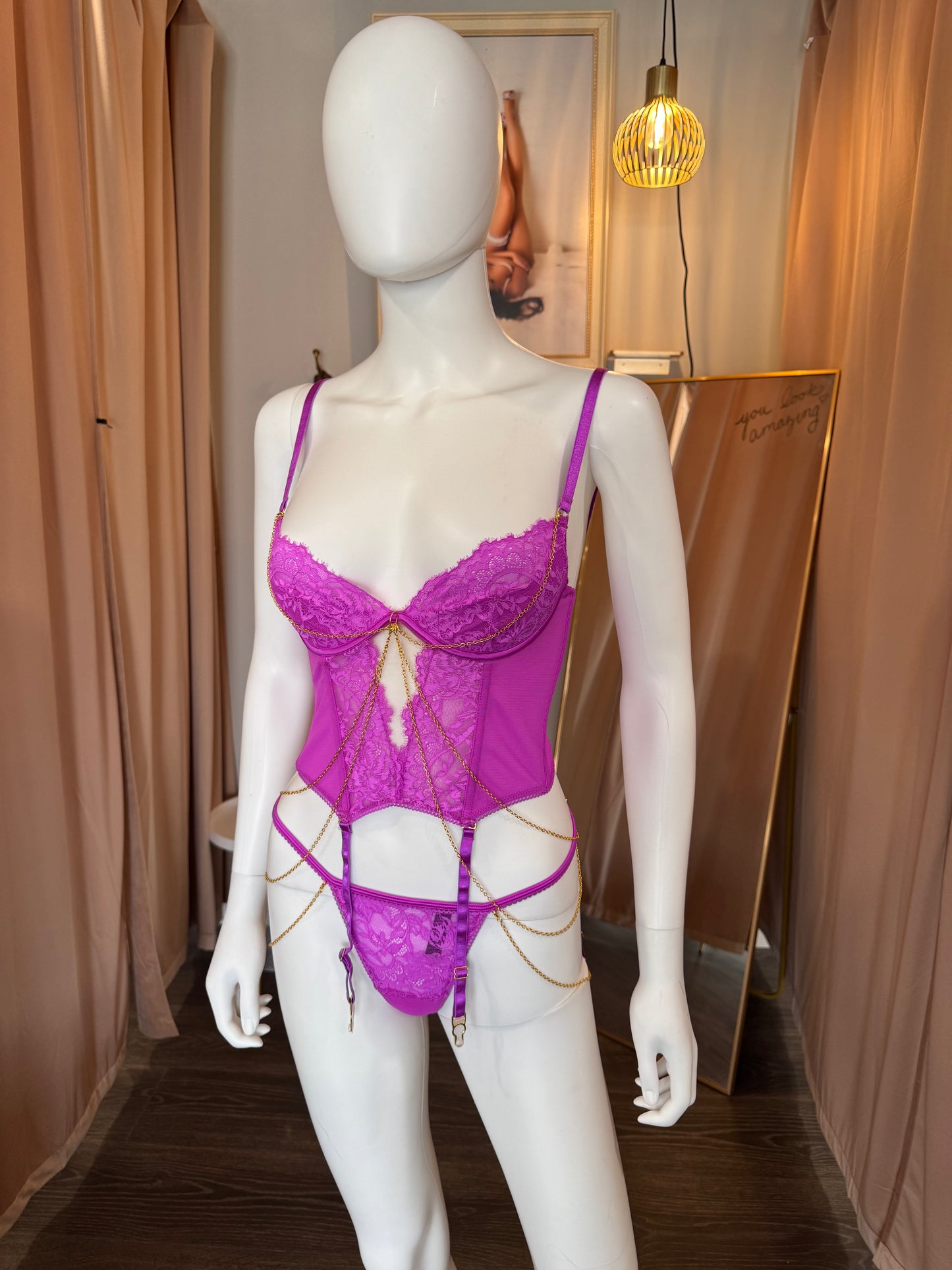 Reanna Lace & Chain Bustier