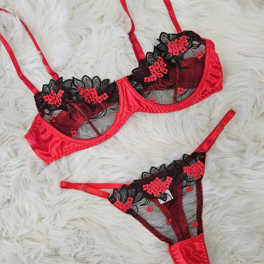 Ruby bra set