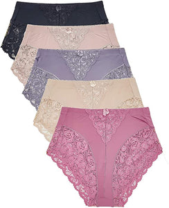 High Waisted Lace Detail Panty