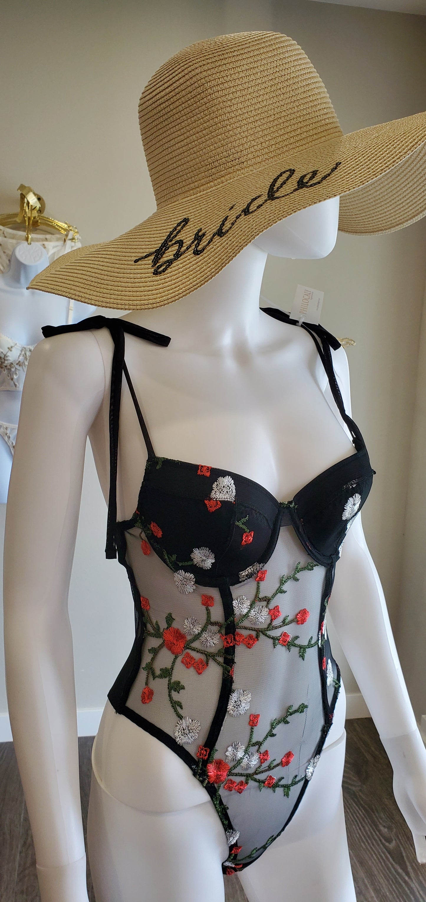 Bride floppy sun hat